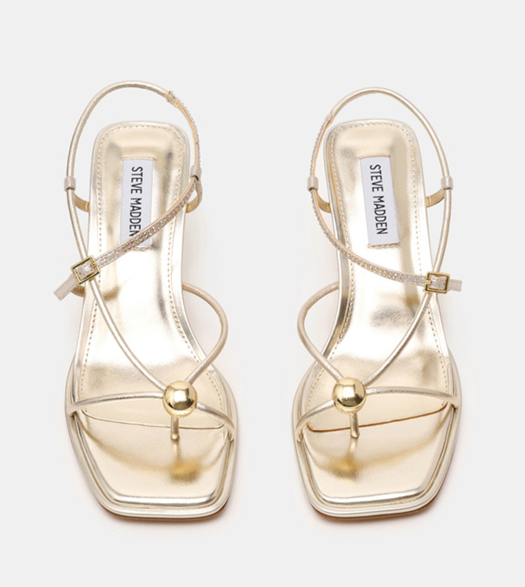 JACKPOTS-R Square Toe Slingback Heeled Sandals