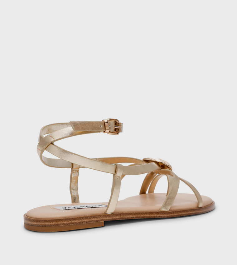 Steve Madden  Flat Sandals - Gold Flat Sandals