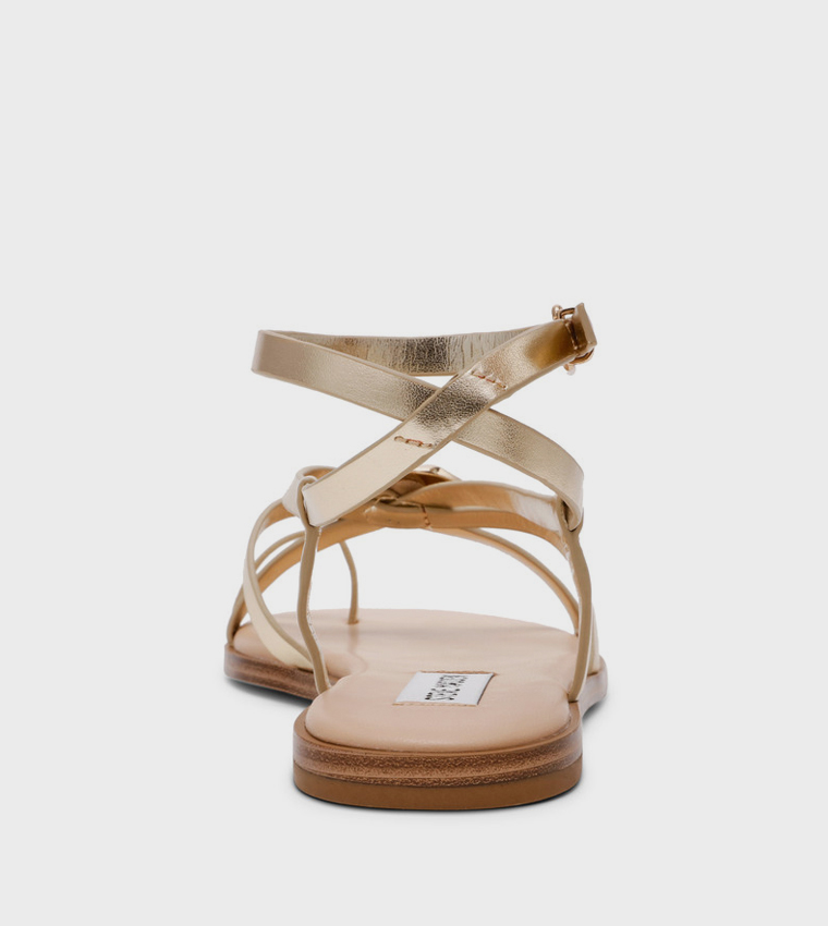 Steve Madden  Flat Sandals - Gold Flat Sandals