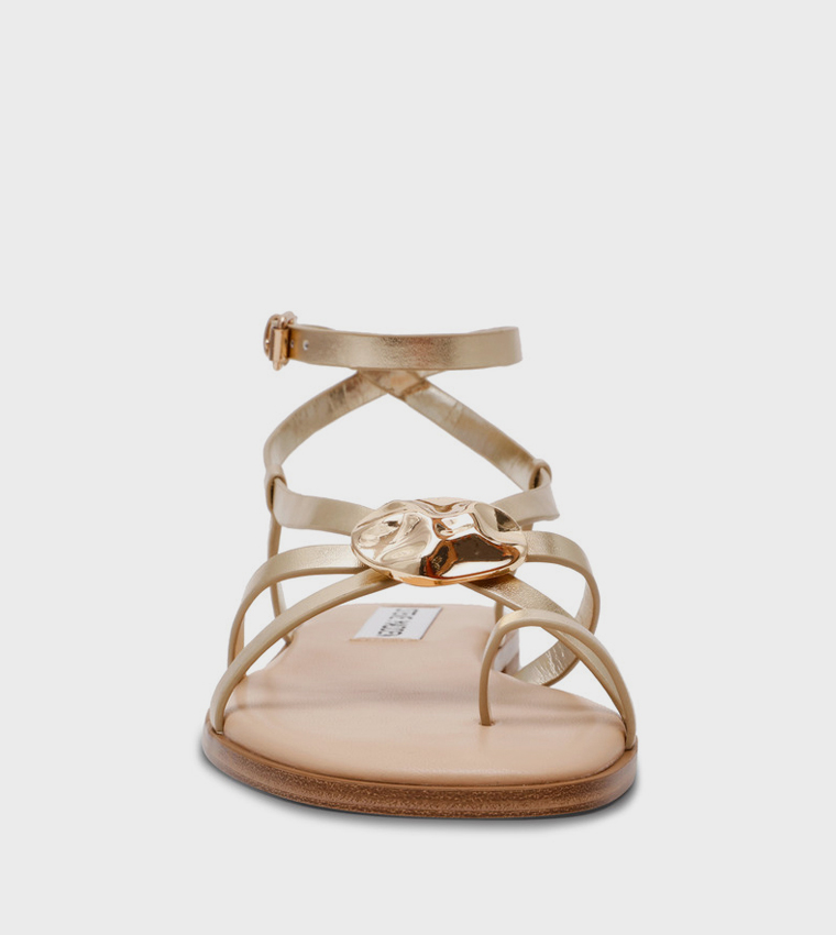 Steve Madden  Flat Sandals - Gold Flat Sandals