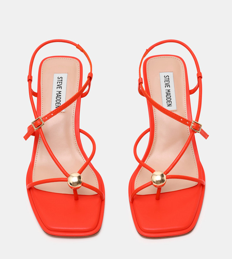 JACKPOTS Square Toe Slingback Heeled Sandals