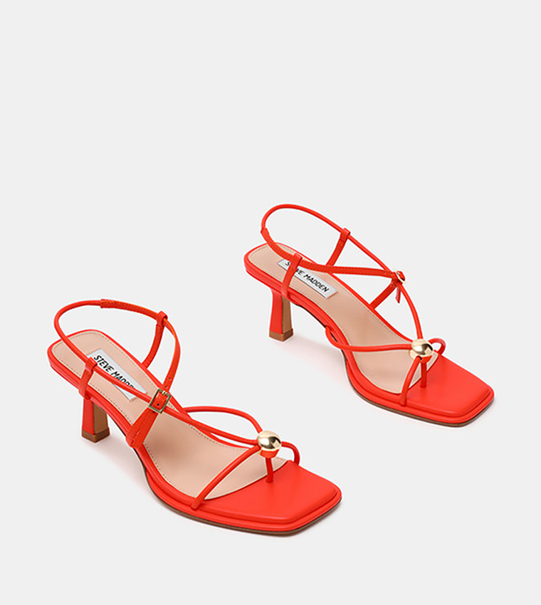 JACKPOTS Square Toe Slingback Heeled Sandals