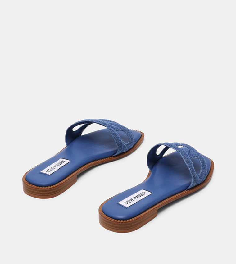 ستيف مادن  الصنادل المسطحة - أزرق Flat Sandals