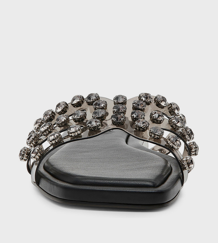 LORETTO Embellished Flat Sandals