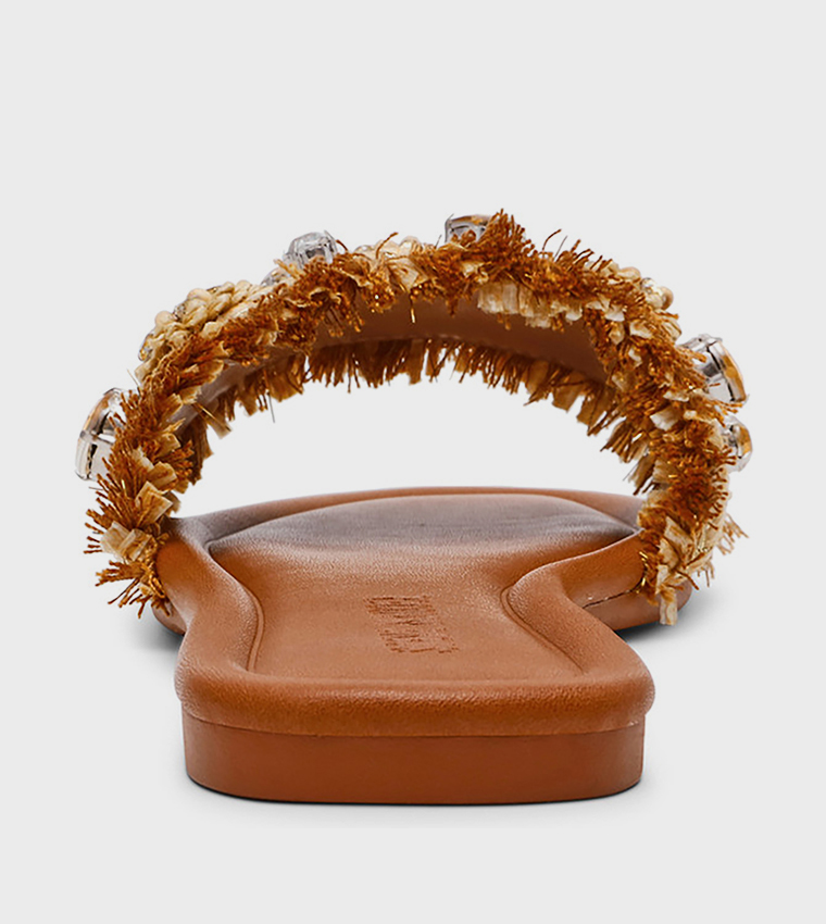 HAMPTON ST. Embellished Flat Sandals