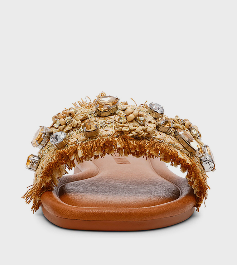 HAMPTON ST. Embellished Flat Sandals