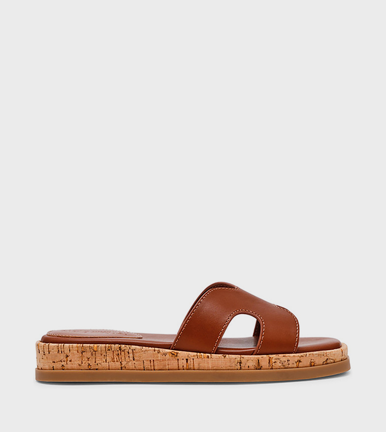 BENCHMARK H-Strap Platform Sandals