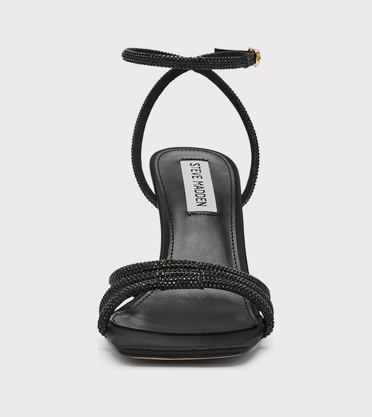 AUBRI Embellished Ankle Strap Wedges