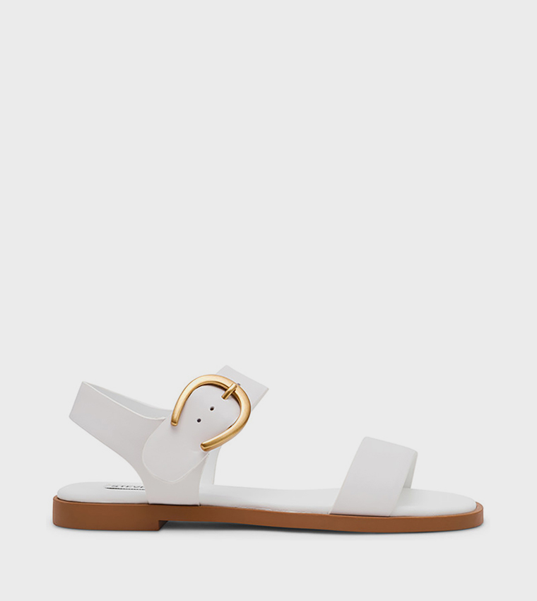 Steve Madden  Flat Sandals - White Flat Sandals