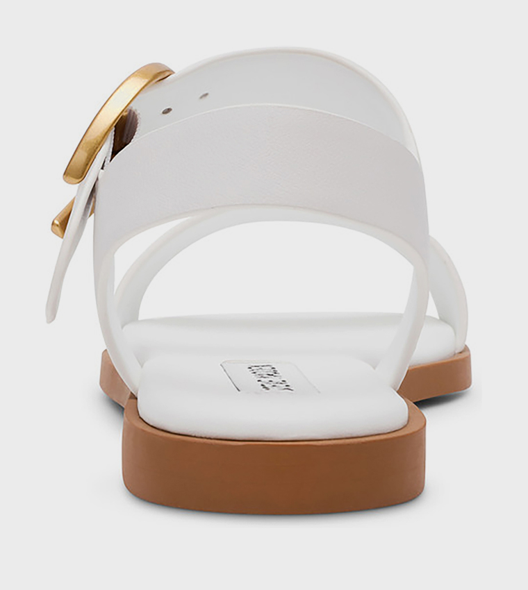 Steve Madden  Flat Sandals - White Flat Sandals
