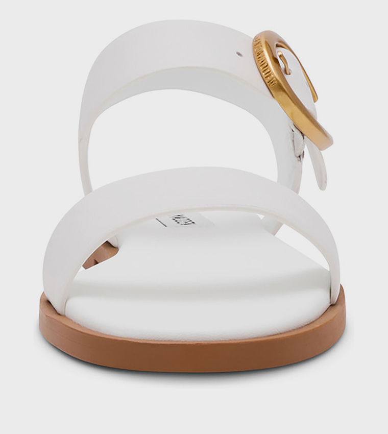 Steve Madden  Flat Sandals - White Flat Sandals