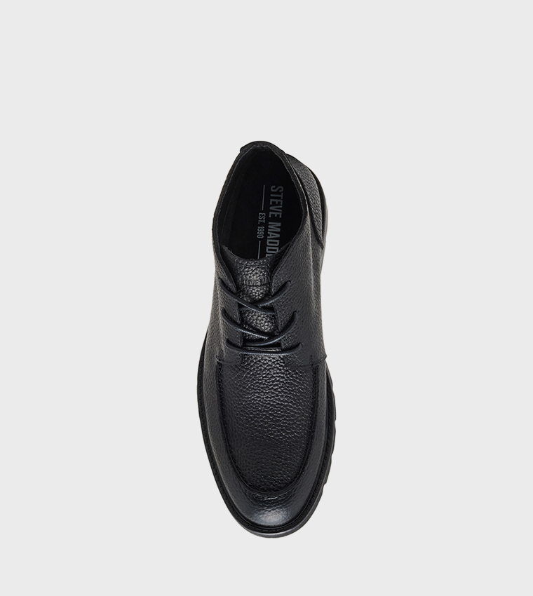 GRYFFIN Textured Lace-Up Boots