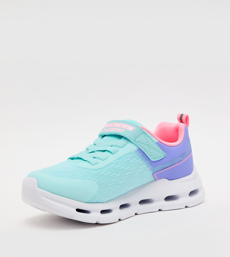 GLIDE-STEP LIGHTS Color Block Velcro Sneakers