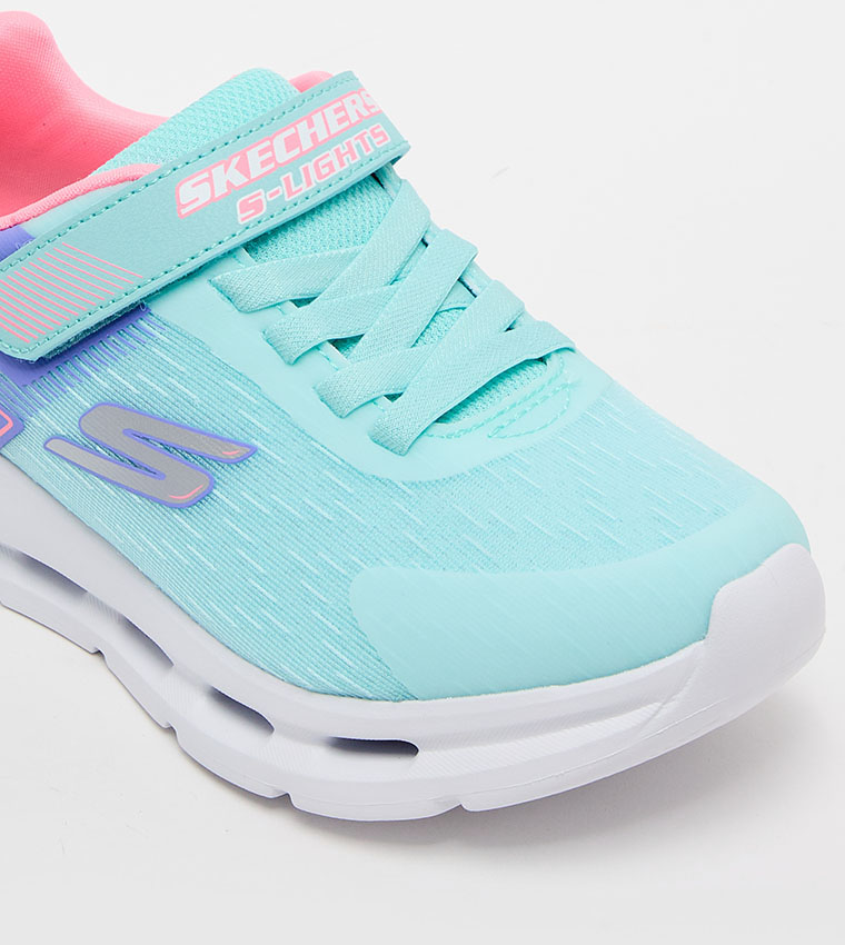 GLIDE-STEP LIGHTS Color Block Velcro Sneakers