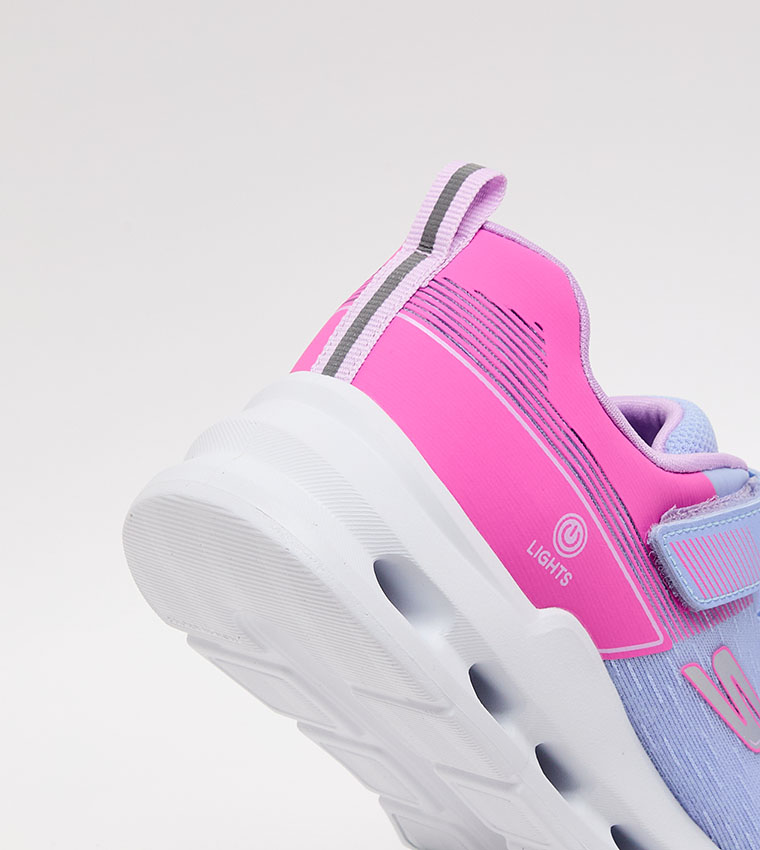 GLIDE-STEP LIGHTS Color Block Velcro Sneakers