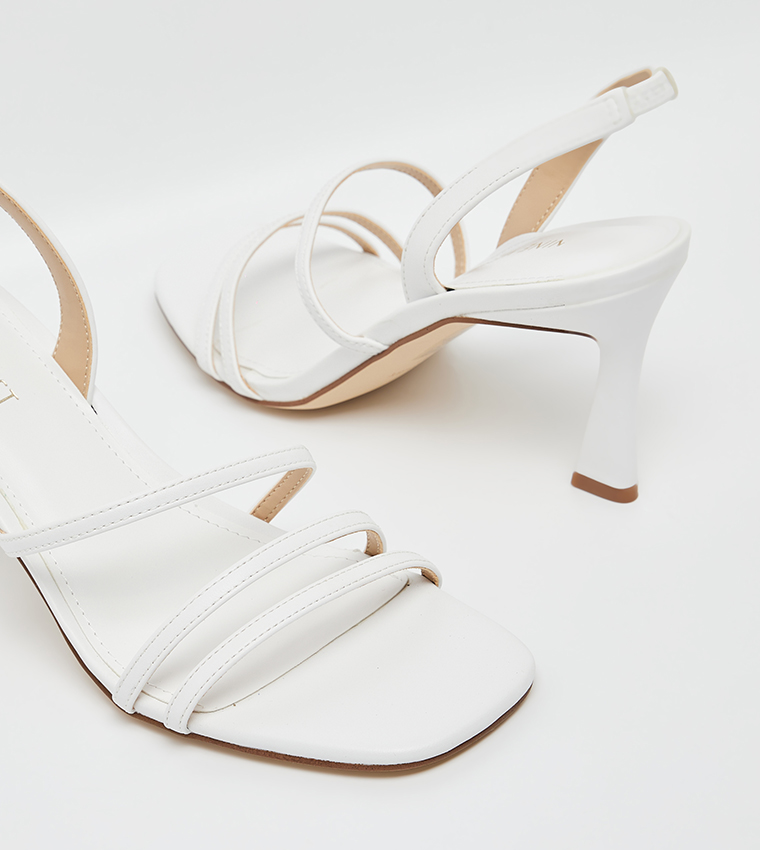 NELEN Strappy Structured Heel Sandals