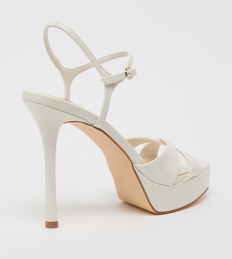 TATES Open Toe Ankle Loop Platform Heel Sandals