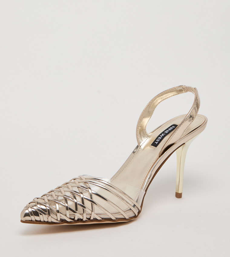 PEMMA Pointed Toe Slingback Mule Pumps