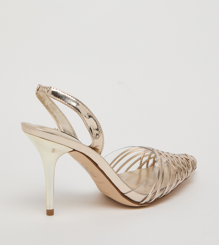 PEMMA Pointed Toe Slingback Mule Pumps