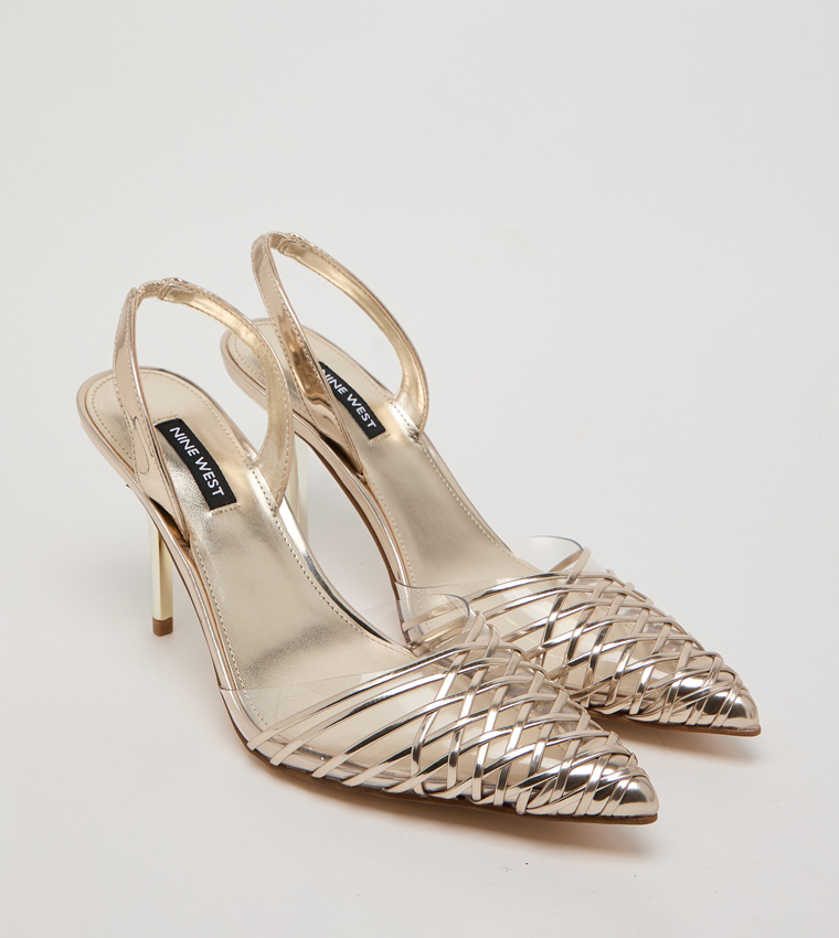 PEMMA Pointed Toe Slingback Mule Pumps