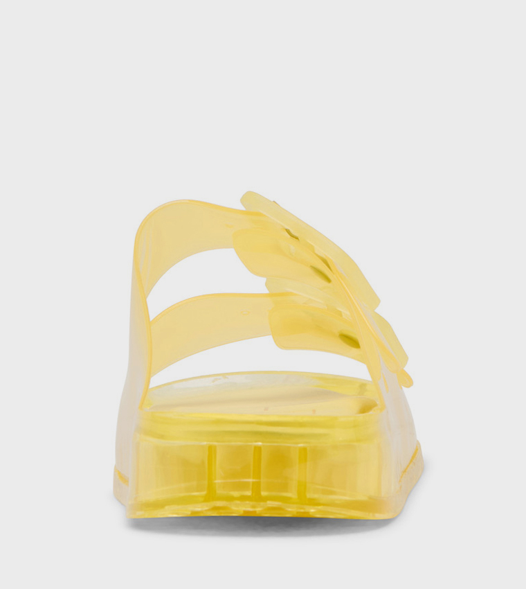 ستيف مادن  الصنادل المسطحة - أخضر ليموني Flat Sandals