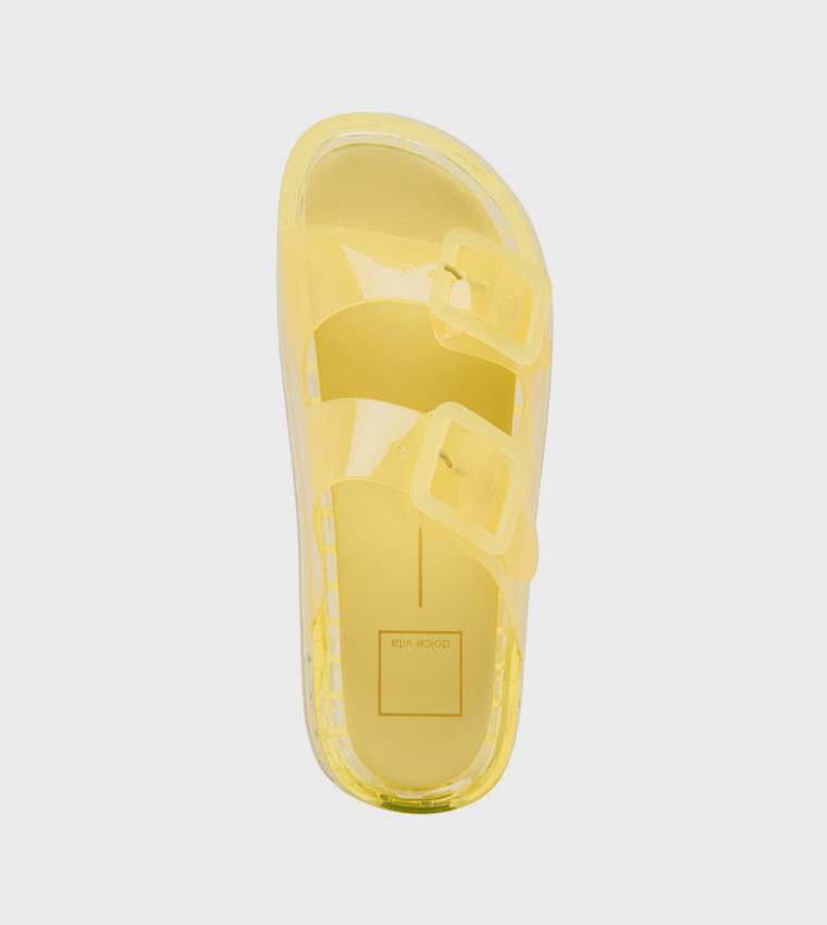 ستيف مادن  الصنادل المسطحة - أخضر ليموني Flat Sandals