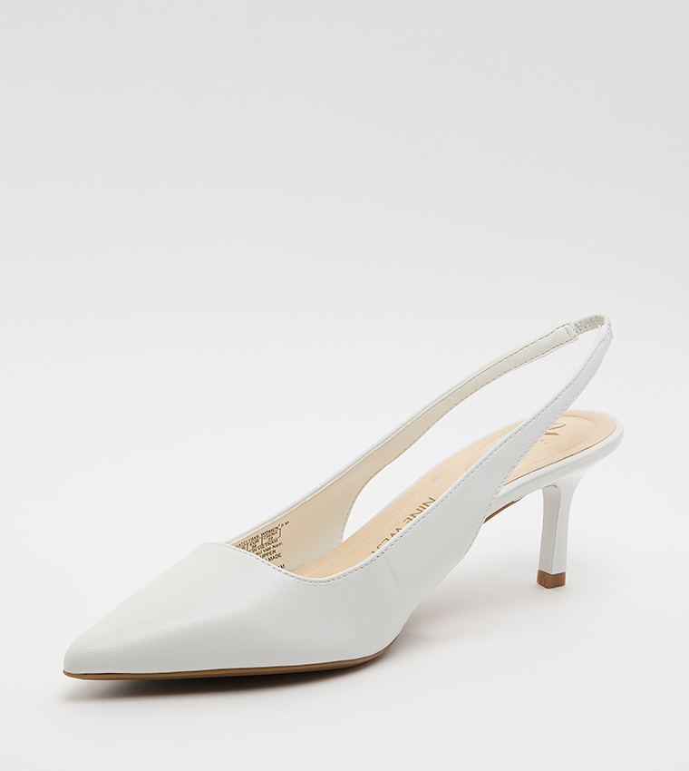 KATELY 9X9 Solid Pointed Toe Slingback Pumps
