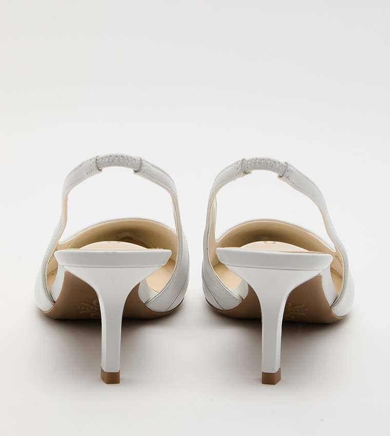 KATELY 9X9 Solid Pointed Toe Slingback Pumps
