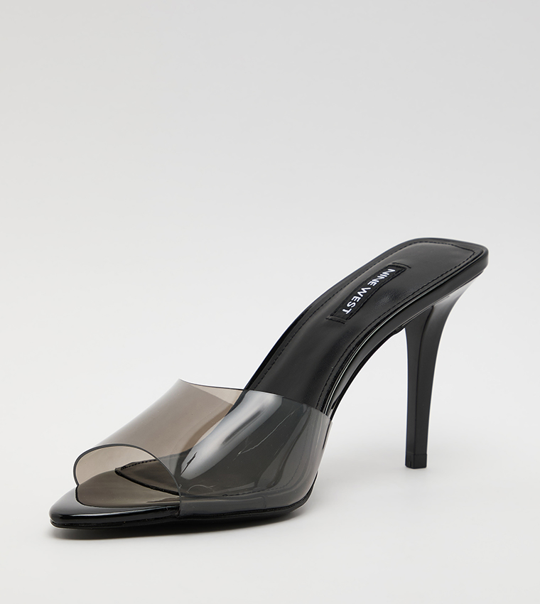 HATHER Solid Peep Toe Heeled Sandals