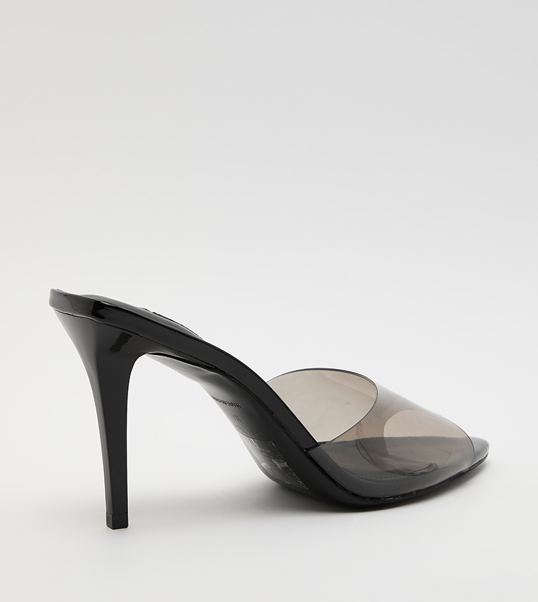 HATHER Solid Peep Toe Heeled Sandals