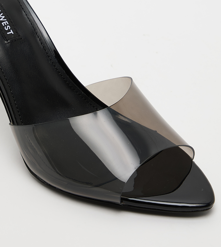 HATHER Solid Peep Toe Heeled Sandals
