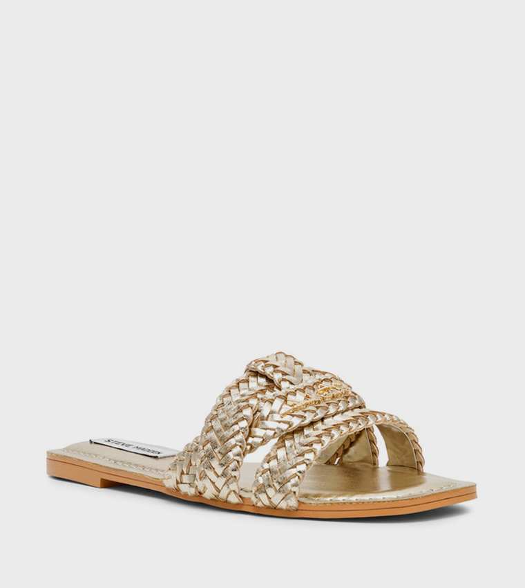 Steve Madden  Flat Sandals - Gold Flat Sandals
