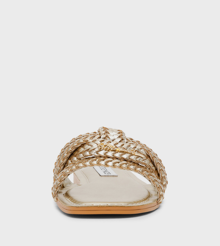 Steve Madden  Flat Sandals - Gold Flat Sandals
