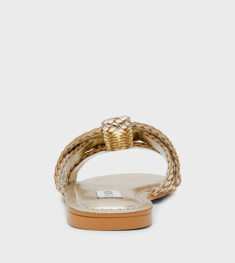 Steve Madden  Flat Sandals - Gold Flat Sandals