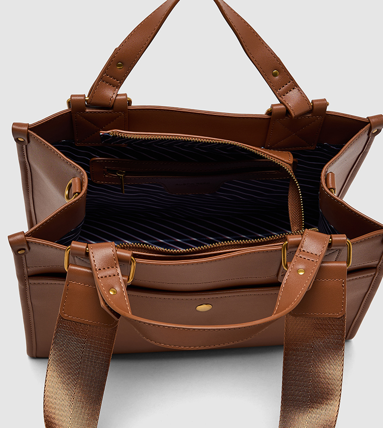 Textured Structured Mini Tote Bag