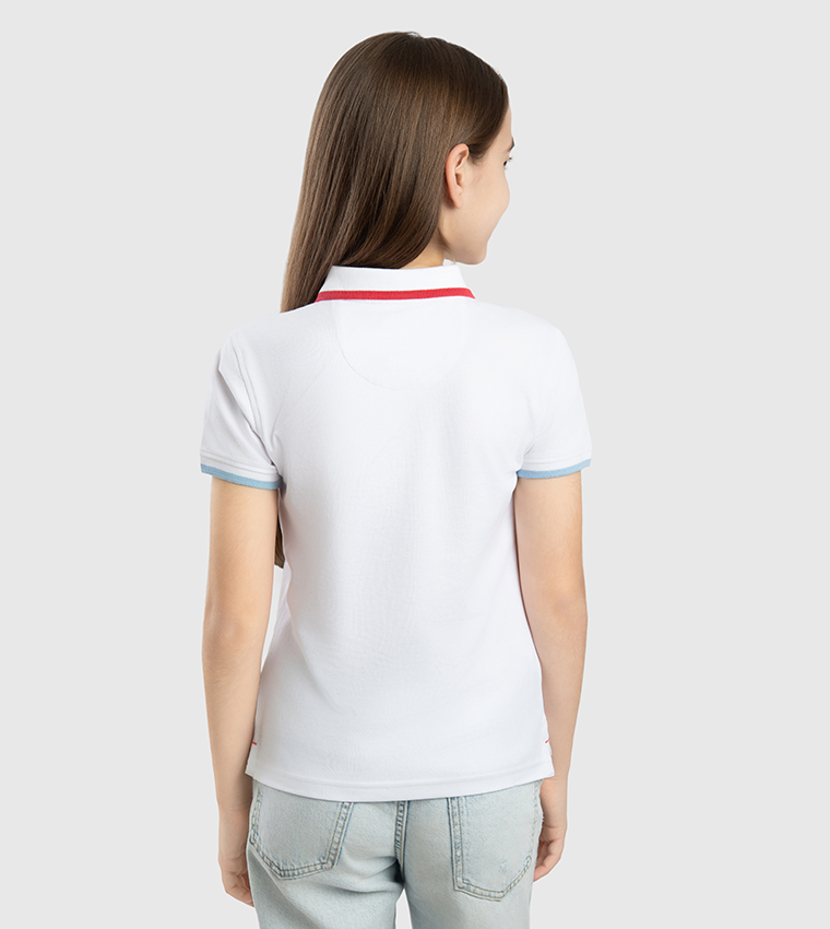 Logo Embroidered Short Sleeves Polo T-Shirt