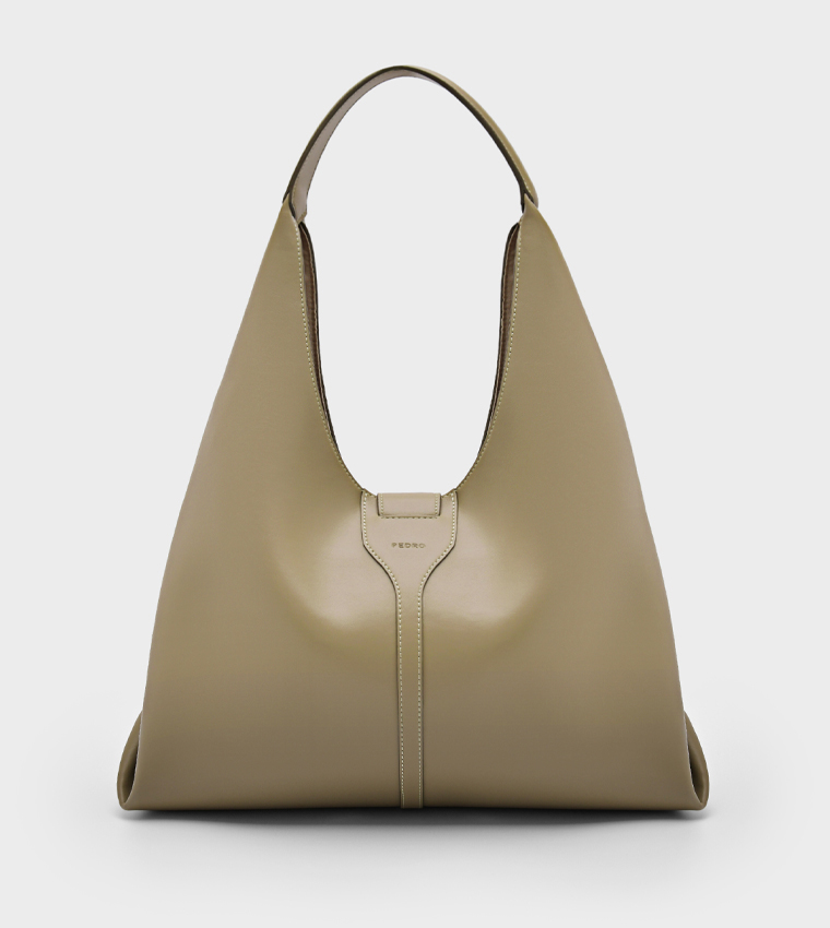 ICON Solid Buckle Detail Hobo Bag