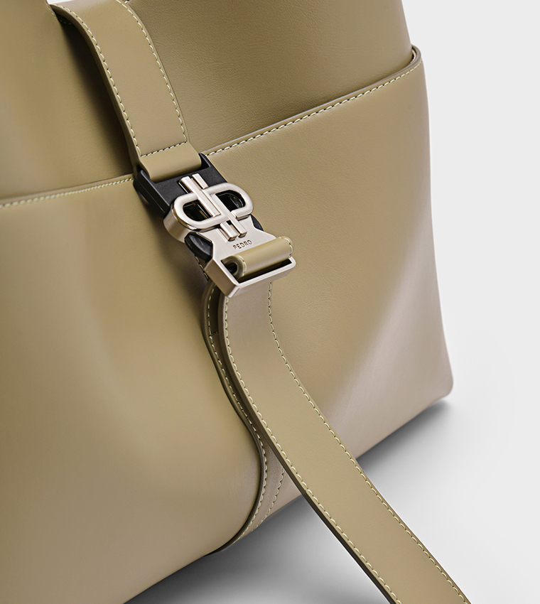 ICON Solid Buckle Detail Hobo Bag
