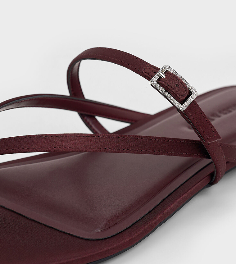 Buckle Detail Strappy Flat Sandals