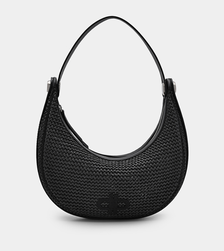 Icon Raffia Shoulder Bag