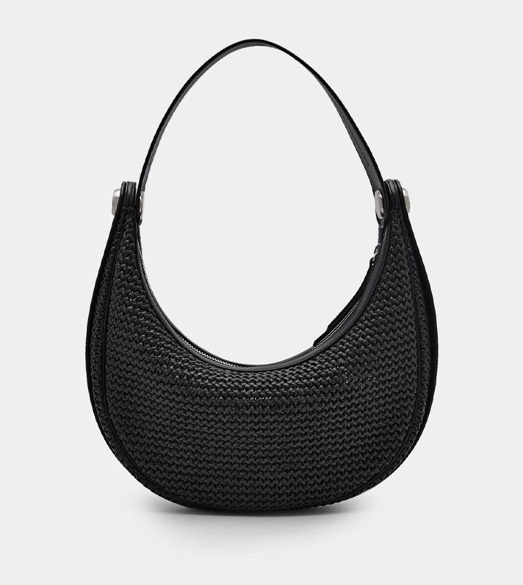 Icon Raffia Shoulder Bag