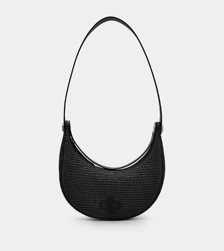 Icon Raffia Shoulder Bag
