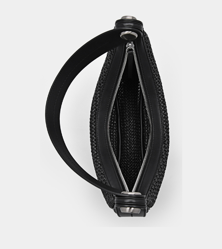 Icon Raffia Shoulder Bag