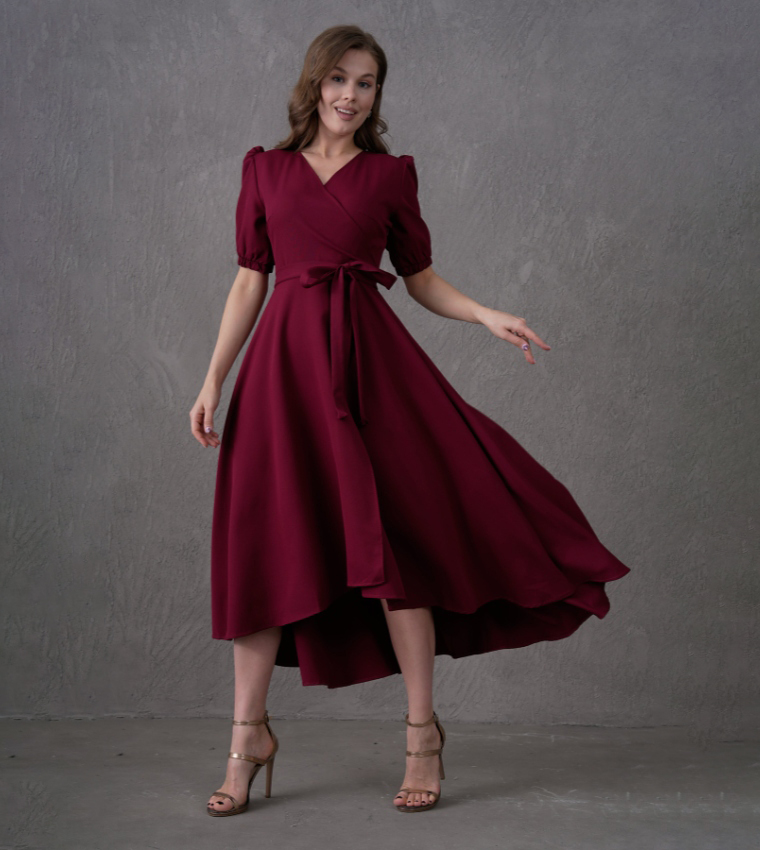 لوف بوكس  فساتين ميدي  - بورغندي Midi Dresses