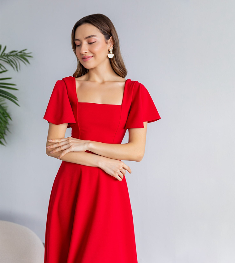 Lovebox  Midi Dresses - Red Midi Dresses