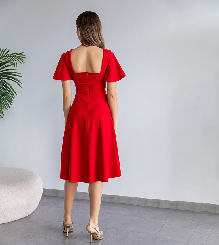 Lovebox  Midi Dresses - Red Midi Dresses