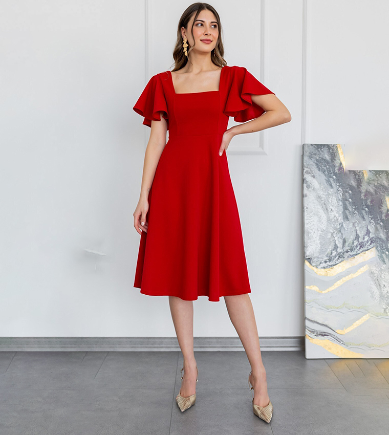 Lovebox  Midi Dresses - Red Midi Dresses