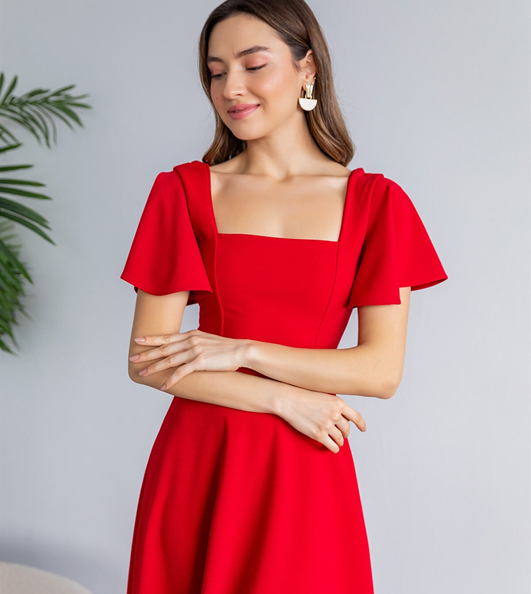 Lovebox  Midi Dresses - Red Midi Dresses