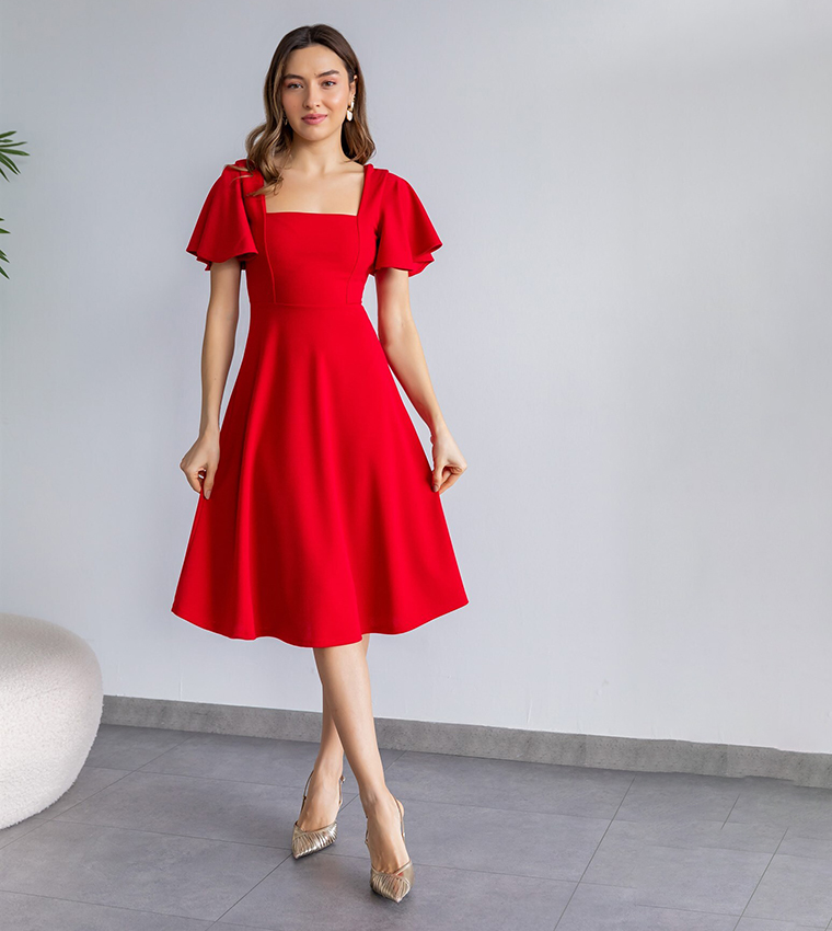 Lovebox  Midi Dresses - Red Midi Dresses