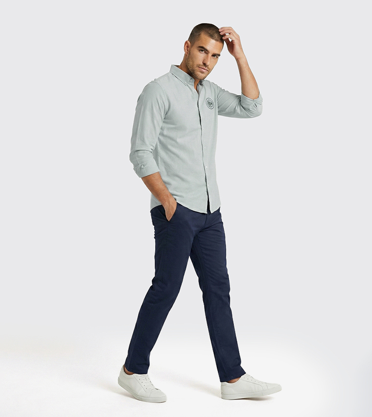 Logo Detail Oxford Woven Shirt